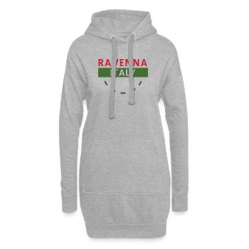 Emblème de Ravenne Italie - Sweat-shirt à capuche long Femme - gris chiné - Devant