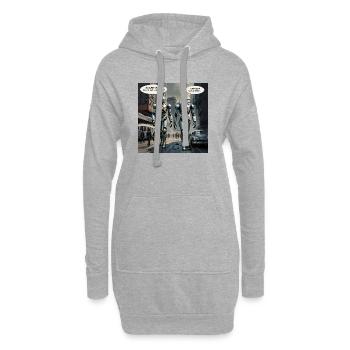 Robots – « Pensez-vous qu’ils nous ont vus ? » - Sweat-shirt à capuche long Femme - gris chiné - Devant