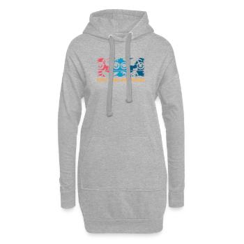 Ride Your Motorbike – Klassisches Retro Design - Hoodie-Kleid - Grau meliert - Vorne