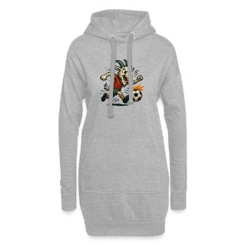 Geißbock Köln - Ziegenstürmer Liga Illustration - Hoodie-Kleid - Grau meliert - Vorne