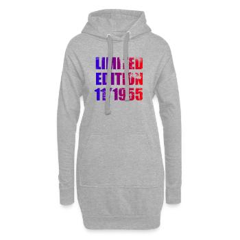 70e anniversaire Edition Limitée 11/1955 - Sweat-shirt à capuche long Femme - gris chiné - Devant