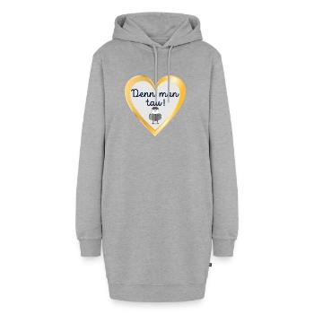 Dictons bas allemands départ mouette - Sweat-shirt à capuche long Femme - gris chiné - Devant