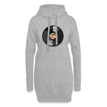 Vinyl_1 - Hoodie-Kleid - Grau meliert - Vorne