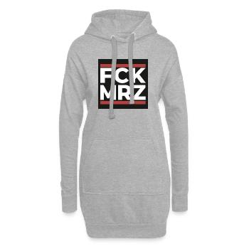 FCK Mar – Déclaration antifasciste Shi - Sweat-shirt à capuche long Femme - gris chiné - Devant