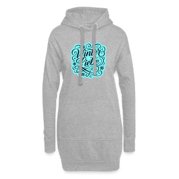 Winter Liebe Herz Winterlich - Hoodie-Kleid - Grau meliert - Vorne