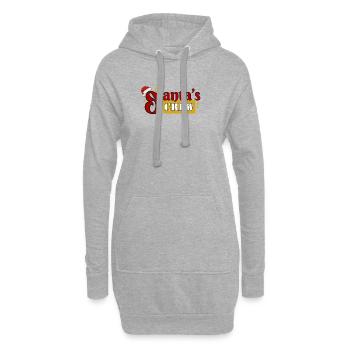 L’équipage du Père Noël Noir motif familial Partner Look - Sweat-shirt à capuche long Femme - gris chiné - Devant