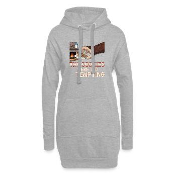 Weihnachtsmann Bigfoot - Hoodie-Kleid - Grau meliert - Vorne