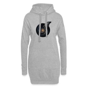 DJ cosmique – Le son de l’univers - Sweat-shirt à capuche long Femme - gris chiné - Devant