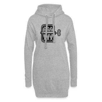 Les sardines peuvent - Sweat-shirt à capuche long Femme - gris chiné - Devant