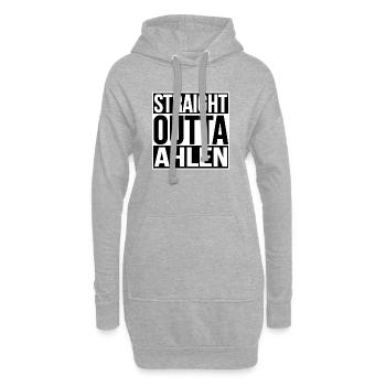 Straight Outta Ahlen - Hoodie-Kleid - Grau meliert - Vorne