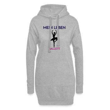 Ballerine Ballet Poses Pirouette Ballet Danse Danse - Sweat-shirt à capuche long Femme - gris chiné - Devant