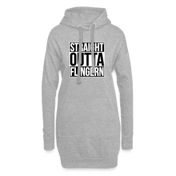 STRAIGHT OUTTA FLINGERN  - Hoodie-Kleid - Grau meliert - Vorne