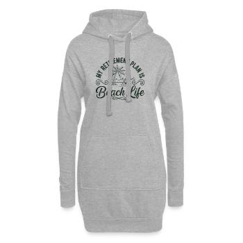 Beach Life Retirement Plan Tee - Hoodie-Kleid - Grau meliert - Vorne