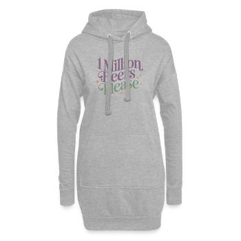 Un million de bières s’il vous plaît - Meme de boisson drôle - Sweat-shirt à capuche long Femme - gris chiné - Devant