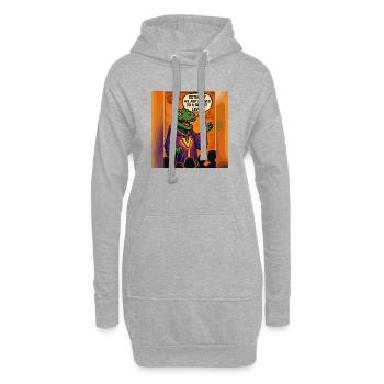 Secret Level Dinosaur – Drôle de conspiration - Sweat-shirt à capuche long Femme - gris chiné - Devant