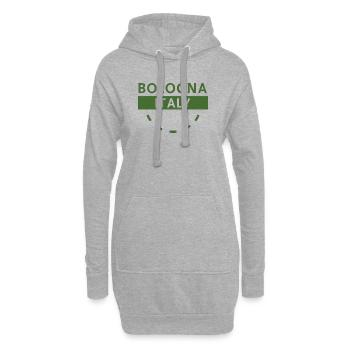 Bologne, Italie, Emblème vert - Sweat-shirt à capuche long Femme - gris chiné - Devant