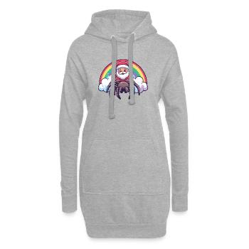 Tarantula Weihnachtsmann Weihnachten - Hoodie-Kleid - Grau meliert - Vorne