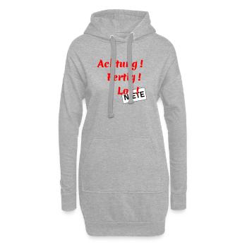 Achtung - Fertig - Los - Hoodie-Kleid - Grau meliert - Vorne