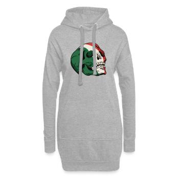 Illustration du drapeau italien du crâne - Sweat-shirt à capuche long Femme - gris chiné - Devant