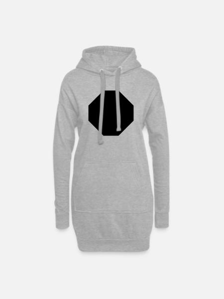 octagon - Hoodie Dress - heather grey