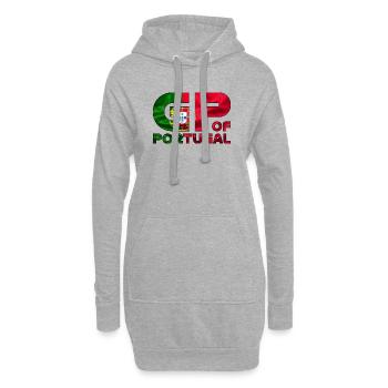 portugal_gp - Hoodie-Kleid - Grau meliert - Vorne