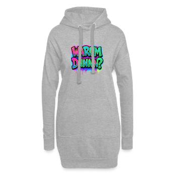 Warum DNNN? Neon Graffiti - Hoodie-Kleid - Grau meliert - Vorne