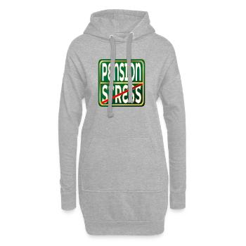 Arbeit Renten Stress - Hoodie-Kleid - Grau meliert - Vorne