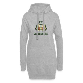 Let's Avocuddle – Lustiges Avocado Pärchen Design - Hoodie-Kleid - Grau meliert - Vorne