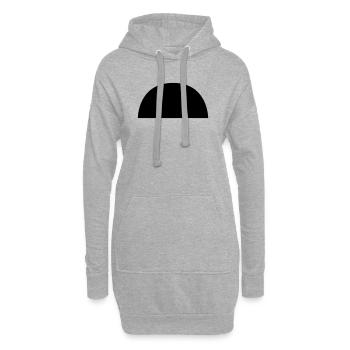Halbkreis - Hoodie-Kleid - Grau meliert - Vorne