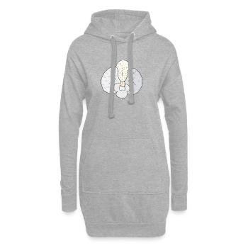 Weisse_Musterorchidee - Hoodie Dress - heather grey - Front