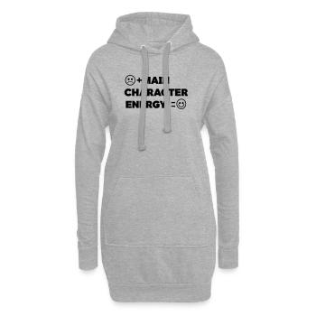 Main_Character_Energy_Positive_-_smile - Hoodie-Kleid - Grau meliert - Vorne