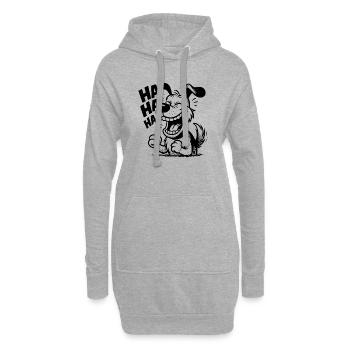 Lustiges Weihnachtsgeschenk für Hundefreunde - Hoodie-Kleid - Grau meliert - Vorne