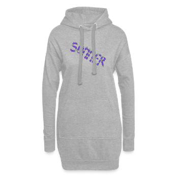 Sommer-Auberginen - Hoodie-Kleid - Grau meliert - Vorne