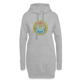 44. Geburtstag Wild, free & untamed since 12/1981 - Hoodie-Kleid - Grau meliert - Vorne