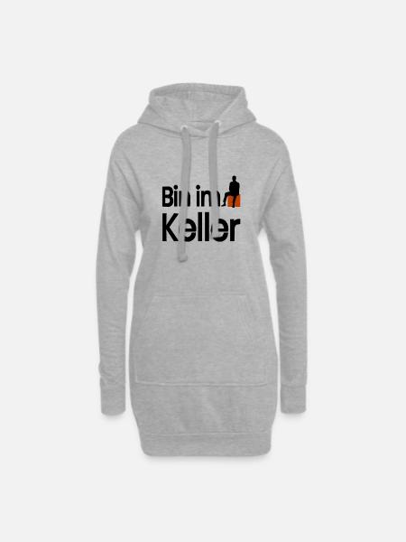 Keller - Hoodie-Kleid - Grau meliert
