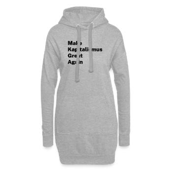 Make Kapitalism Great Again - Hoodie-Kleid - Grau meliert - Vorne