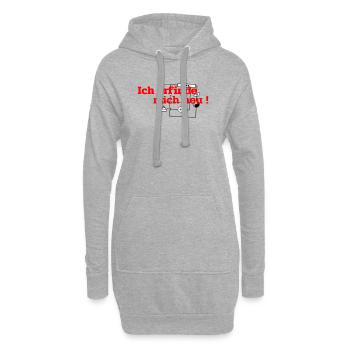 Ich erfinde mich neu - Hoodie-Kleid - Grau meliert - Vorne
