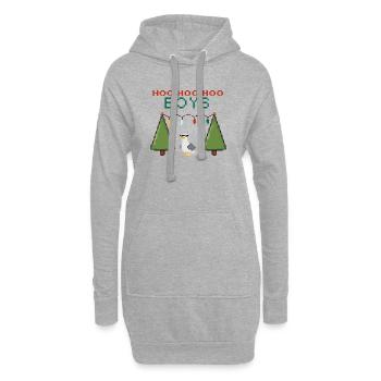 Pixel Seagull Les Garçons de Noël - Sweat-shirt à capuche long Femme - gris chiné - Devant