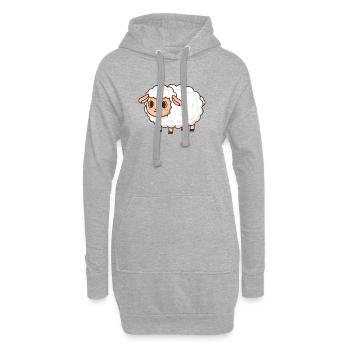 Mouton - Sweat-shirt à capuche long Femme - gris chiné - Devant