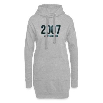 18. Geburtstag 2007 Limited Edition T-Shirt - Hoodie-Kleid - Grau meliert - Vorne