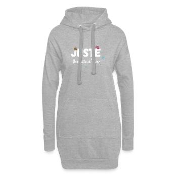 Juste une fille d’hiver cadeau - Sweat-shirt à capuche long Femme - gris chiné - Devant