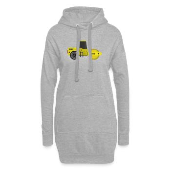 Rouleau compresseur - Sweat-shirt à capuche long Femme - gris chiné - Devant