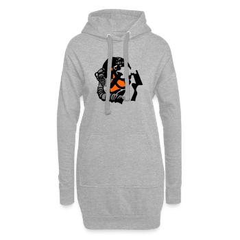 Jet Pilot - Hoodie-Kleid - Grau meliert - Vorne