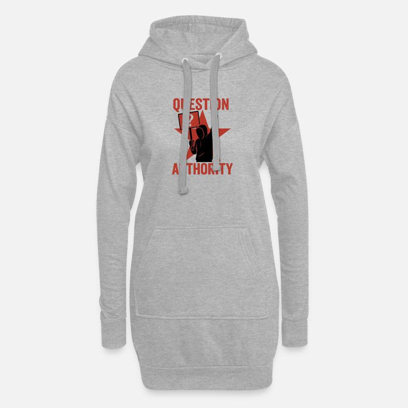 Question Power - Hoodie-Kleid - Grau meliert
