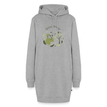 Ailes silencieuses - Sweat-shirt à capuche long Femme - gris chiné - Devant