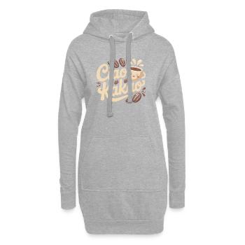 Ciao Kakao Heiße Schokolade Hot Chocolate Tschüss - Hoodie-Kleid - Grau meliert - Vorne