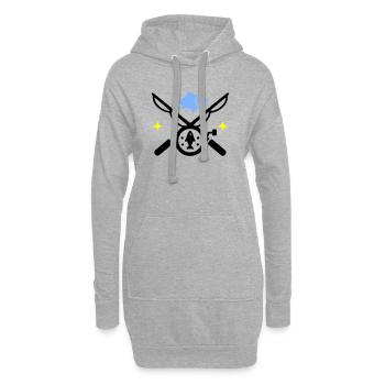 Pêche et pêche | Petri Heil Hobby Logo - Sweat-shirt à capuche long Femme - gris chiné - Devant