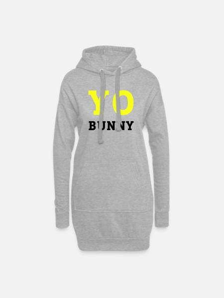 YO BUNNY  - Hoodie-Kleid - Grau meliert