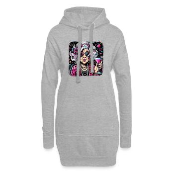 Oldie But Goldy Stark Und Stilvoll - Hoodie-Kleid - Grau meliert - Vorne