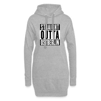Straight outta Ostberlin (Farbe änderbar) - Hoodie-Kleid - Grau meliert - Vorne